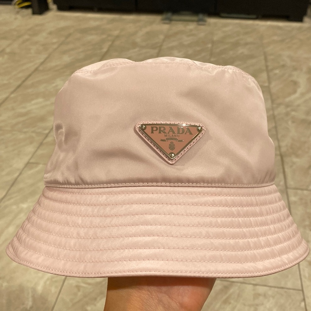 Prada Re-nylon Bucket Hat - Alabaster Pink